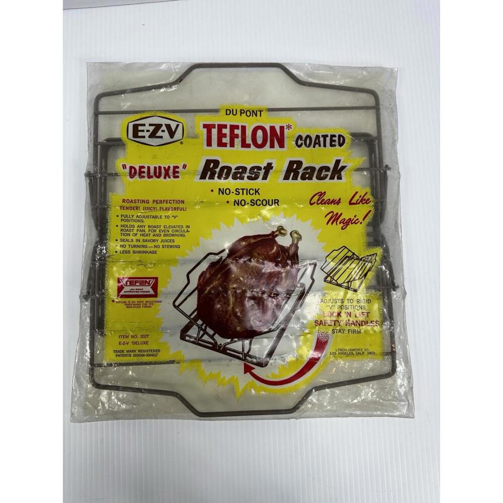 VTG Du Pont Teflon E Z V Deluxe Roast Rack 1970s Lynch Jamentz Co Made in USA